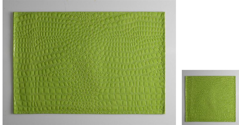 Σουβέρ Σετ 6τμχ Polyester ESPIEL 10×10εκ. HEN202 (Ύφασμα: Polyester, Χρώμα: Πράσινο ) – ESPIEL – HEN202