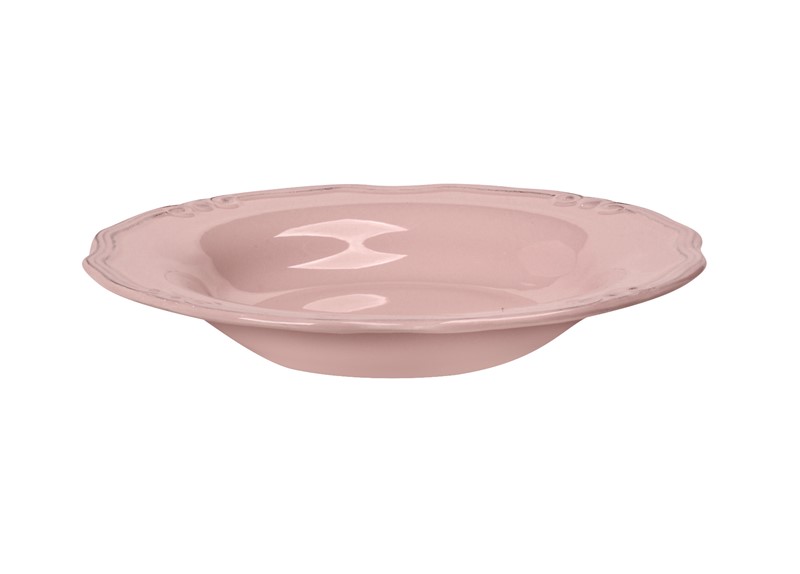 Πιάτο Βαθύ Κεραμικό Tiffany ESPIEL 24x3,5εκ. RSP102K6 (Σετ 6 Τεμάχια) (Υλικό: Κεραμικό, Χρώμα: Ροζ) - ESPIEL - RSP102K6 49405