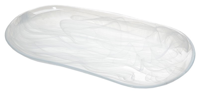 Πιατέλα Σερβιρίσματος Οβάλ Γυάλινη Alabaster ESPIEL 35x19εκ. HOR1024K6 (Σετ 6 Τεμάχια) (Υλικό: Γυαλί, Χρώμα: Λευκό) - ESPIEL - HOR1024K6 67515