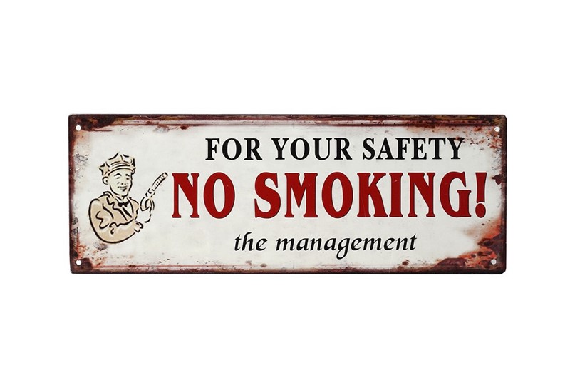 Ταμπέλα “No smoking” Μεταλλική 36×13εκ. ESPIEL LOG222 (Υλικό: Μεταλλικό) – ESPIEL – LOG222