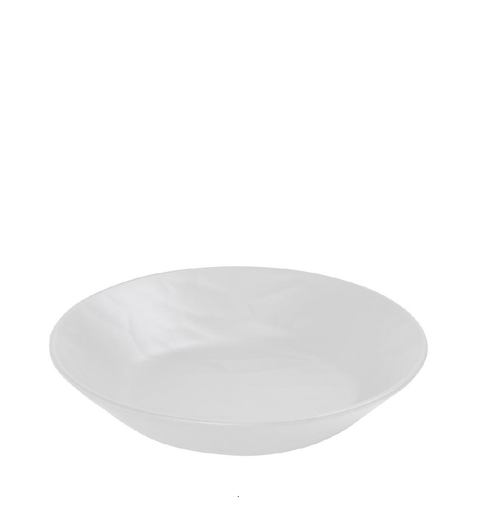 Πιάτο Μελαμίνης Βαθύ Στρογγυλό 21εκ. Wavy Matte White ESPIEL MLW394K48-6 (Σετ 60 Τεμάχια) – ESPIEL – MLW394K48-6