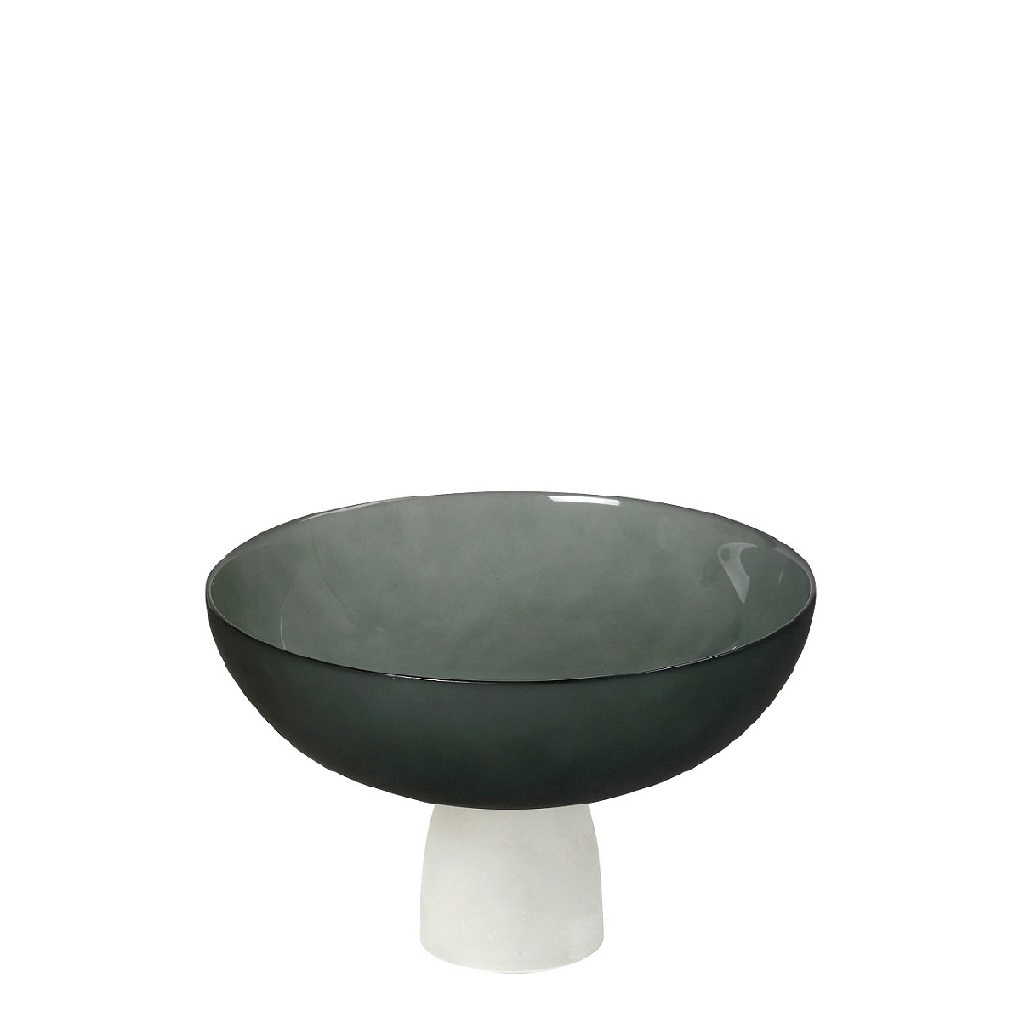 Διακοσμητικό Μπωλ Γυάλινο Κυπαρισσί Caprice ESPIEL 24x24x15εκ. DAC1725 (Υλικό: Γυαλί, Χρώμα: Κυπαρισσί) – ESPIEL – DAC1725