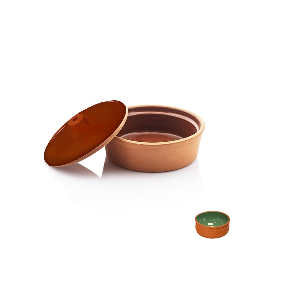 Πυρίμαχο Σκεπαστό Terracotta Green ESPIEL 15x15x6εκ. NAK151K12-1 (Χρώμα: Πράσινο ) – ESPIEL – NAK151K12-1