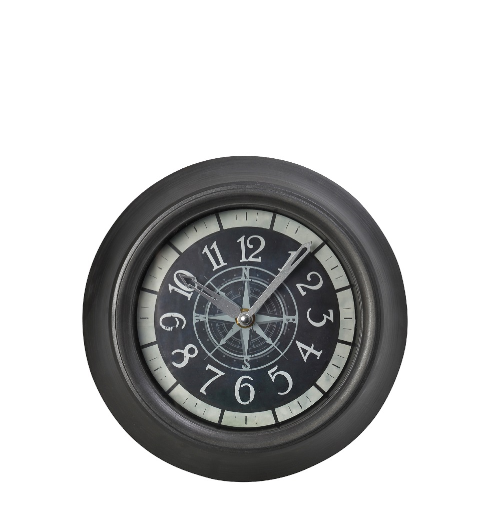Ρολόι Τοίχου Polyresin Γκρι ESPIEL 23,2x5,4x23,2εκ. ROL602 (Υλικό: Polyresin, Χρώμα: Γκρι) - ESPIEL - ROL602 151774