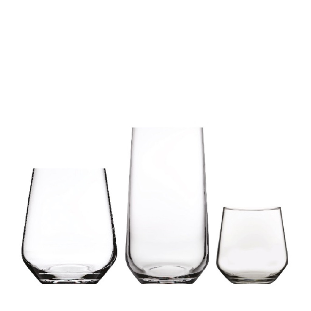 Ποτήρια Σετ 18τμχ Γυάλινα Διάφανα 470ml-425ml-115ml Allegra ESPIEL SP96962G1 (Υλικό: Γυαλί, Χρώμα: Διάφανο , Μέγεθος: Σωλήνας) – ESPIEL – SP96962G1