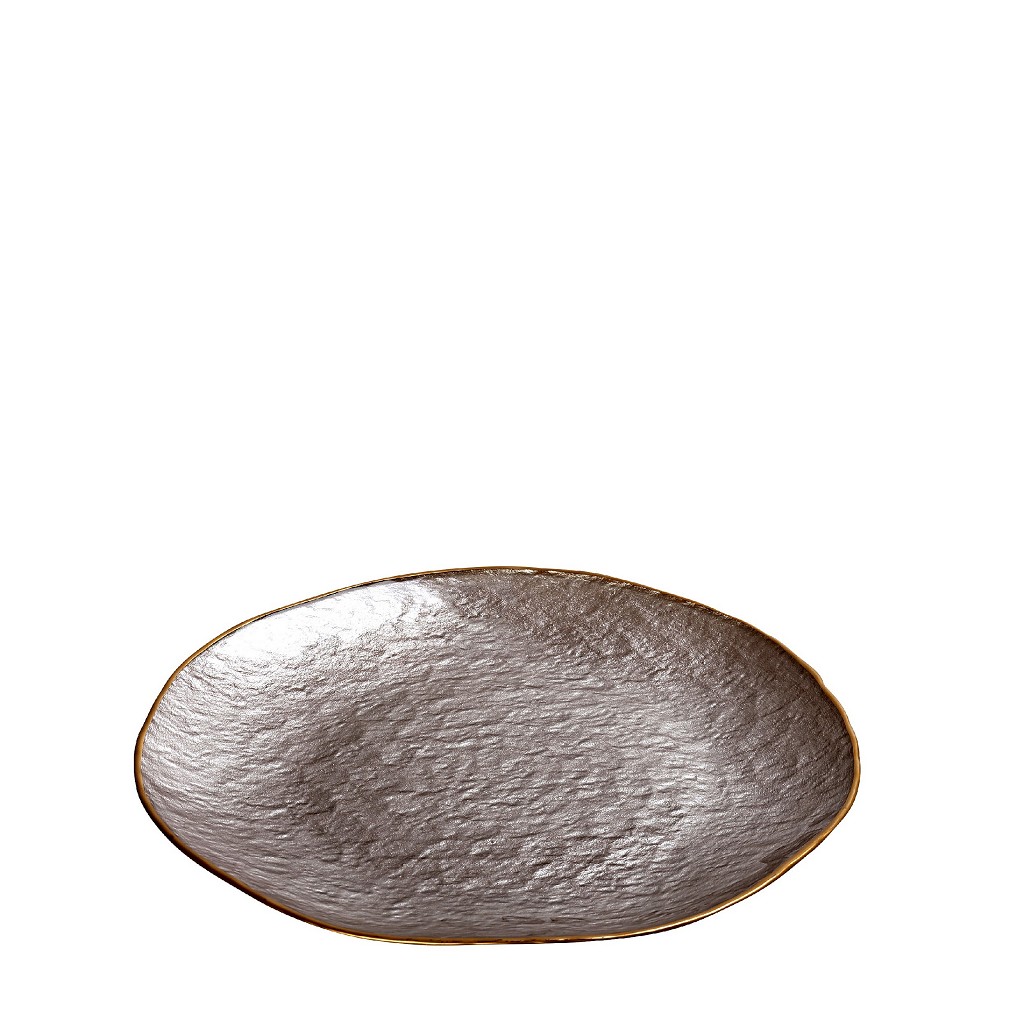 Διακοσμητική Πιατέλα Γυάλινη Ασημί Shine ESPIEL 28x2εκ. DAC1800 (Υλικό: Γυαλί, Χρώμα: Ασημί ) - ESPIEL - DAC1800 170714