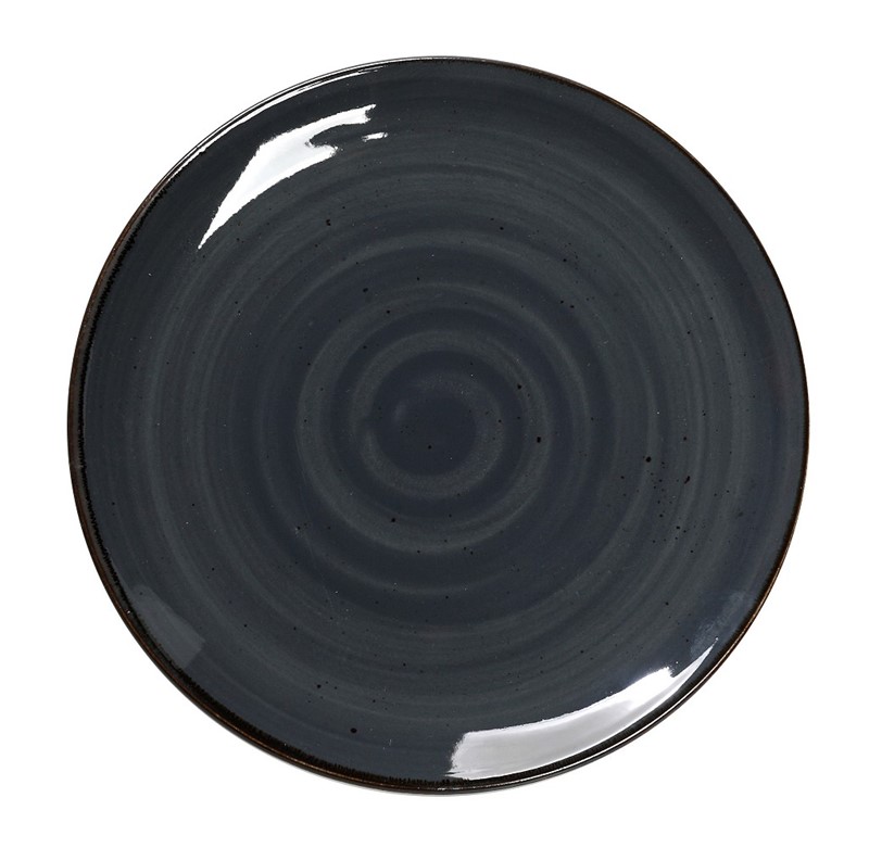 Πιάτο Ρηχό Πορσελάνης Terra Grey ESPIEL 24,5×2εκ. TLG102K6 (Σετ 6 Τεμάχια) (Υλικό: Πορσελάνη, Χρώμα: Μαύρο) – ESPIEL – TLG102K6