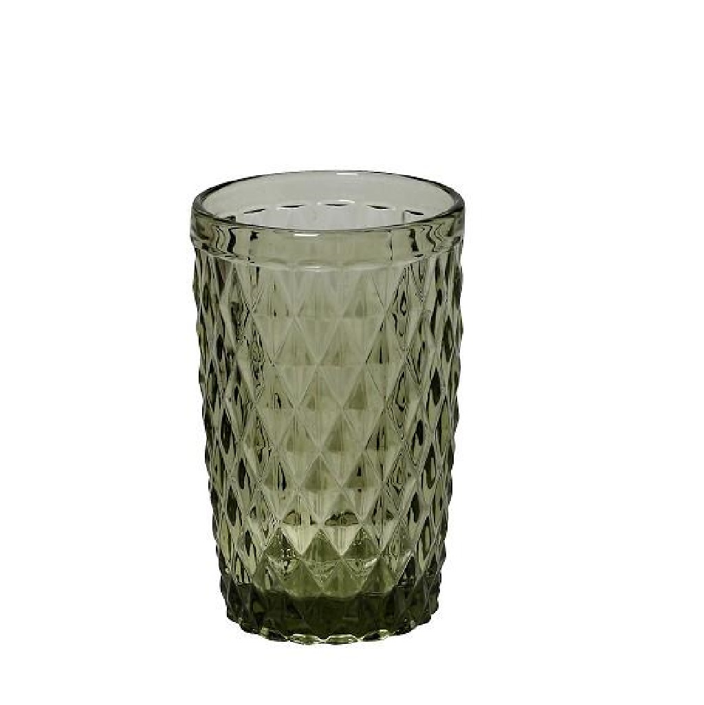 Ποτήρι Νερού Γυάλινο Πράσινο Tristar ESPIEL 340ml-8×12,8εκ. TIR107K6 (Σετ 6 Τεμάχια) (Υλικό: Γυαλί, Χρώμα: Πράσινο , Μέγεθος: Σωλήνας) – ESPIEL – TIR107K6