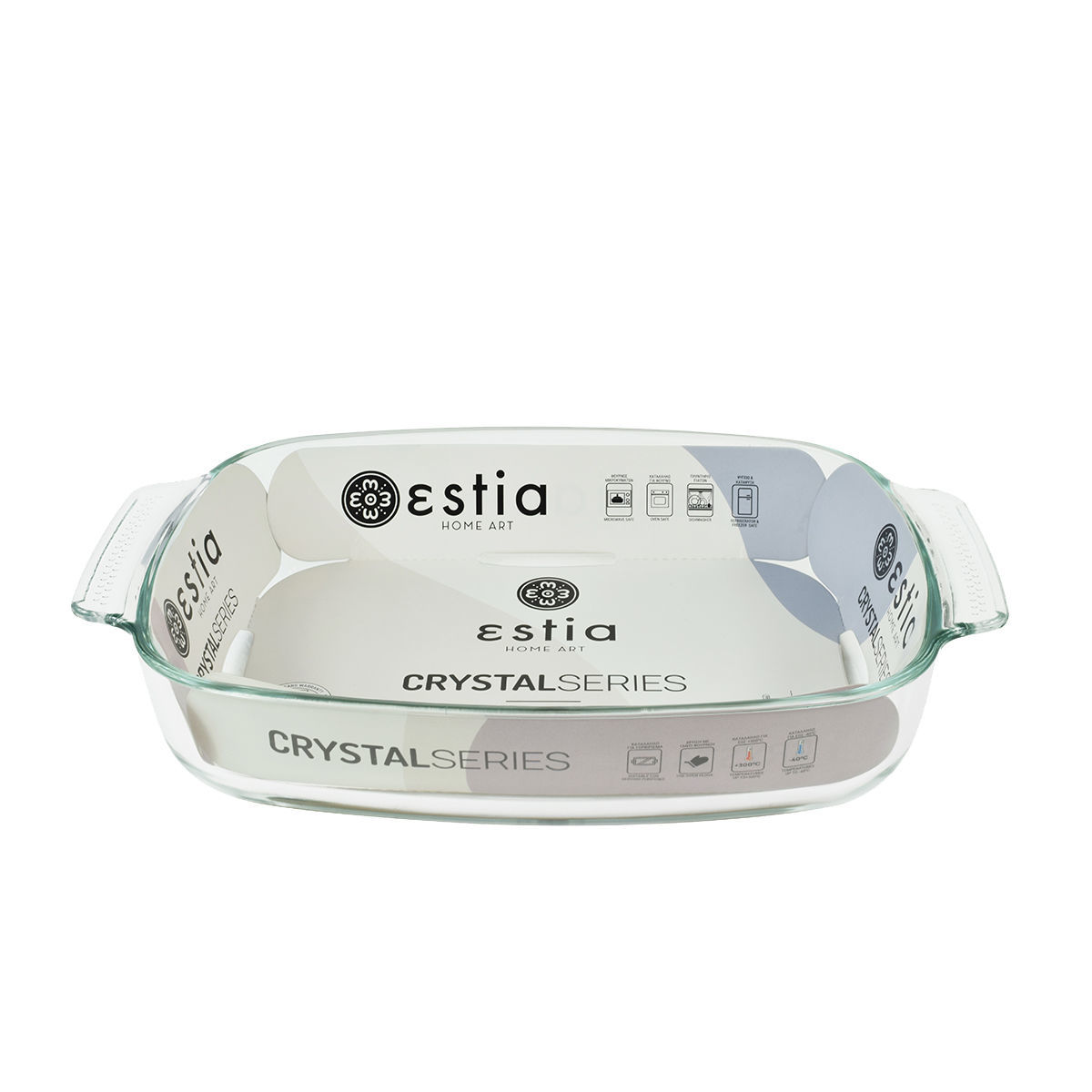Πυρίμαχο Γυάλινο Crystal Ορθογώνιο Estia 34x22x6εκ. 01-10607 (Υλικό: Γυαλί) - estia - 01-10607 146446