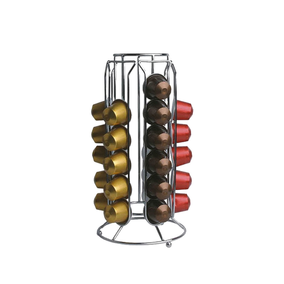 Βάση Για Κάψουλες Καφέ Nespresso estia 12,7×12,7×25,5εκ. 01-1551 (Υλικό: Μεταλλικό, Χρώμα: Ασημί ) – estia – 01-1551