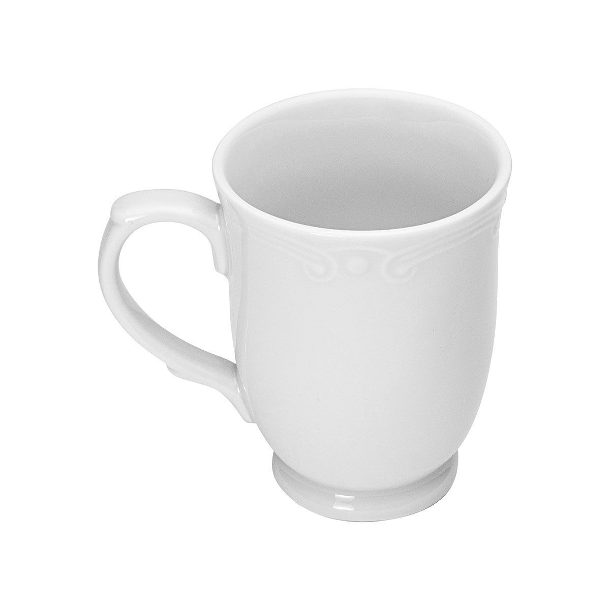 Κούπα Πορσελάνης Ανάγλυφη White Athenee Estia 340ml 07-13523 (Υλικό: Πορσελάνη, Χρώμα: Λευκό) – estia – 07-13523