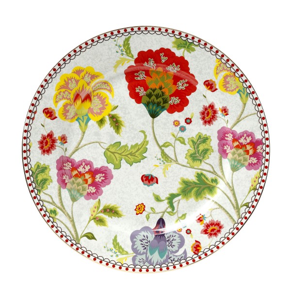 Πιάτο Φρούτου Πορσελάνης 21εκ. Floral Grey CRYSPO TRIO 14.201.03 (Υλικό: Πορσελάνη) – CRYSPO TRIO – 14.201.03