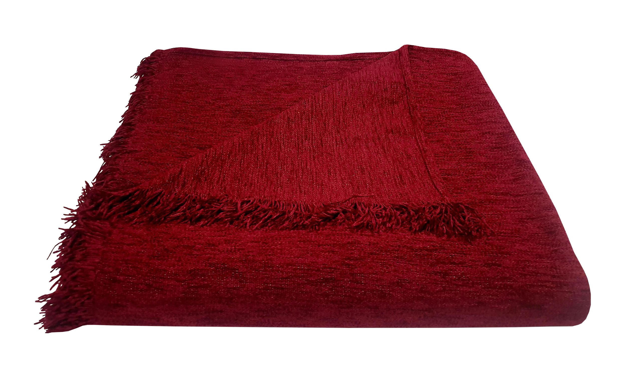 Ριχτάρι Acrylic-Polyester Διθέσιος 180×240εκ. Σενίλ Μονόχρωμο Bordeaux Komvos Home 7045529-17 (Χρώμα: Μπορντώ , Ύφασμα: 77% Acrylic-23% Polyester) – KOMVOS HOME – 7045529-17