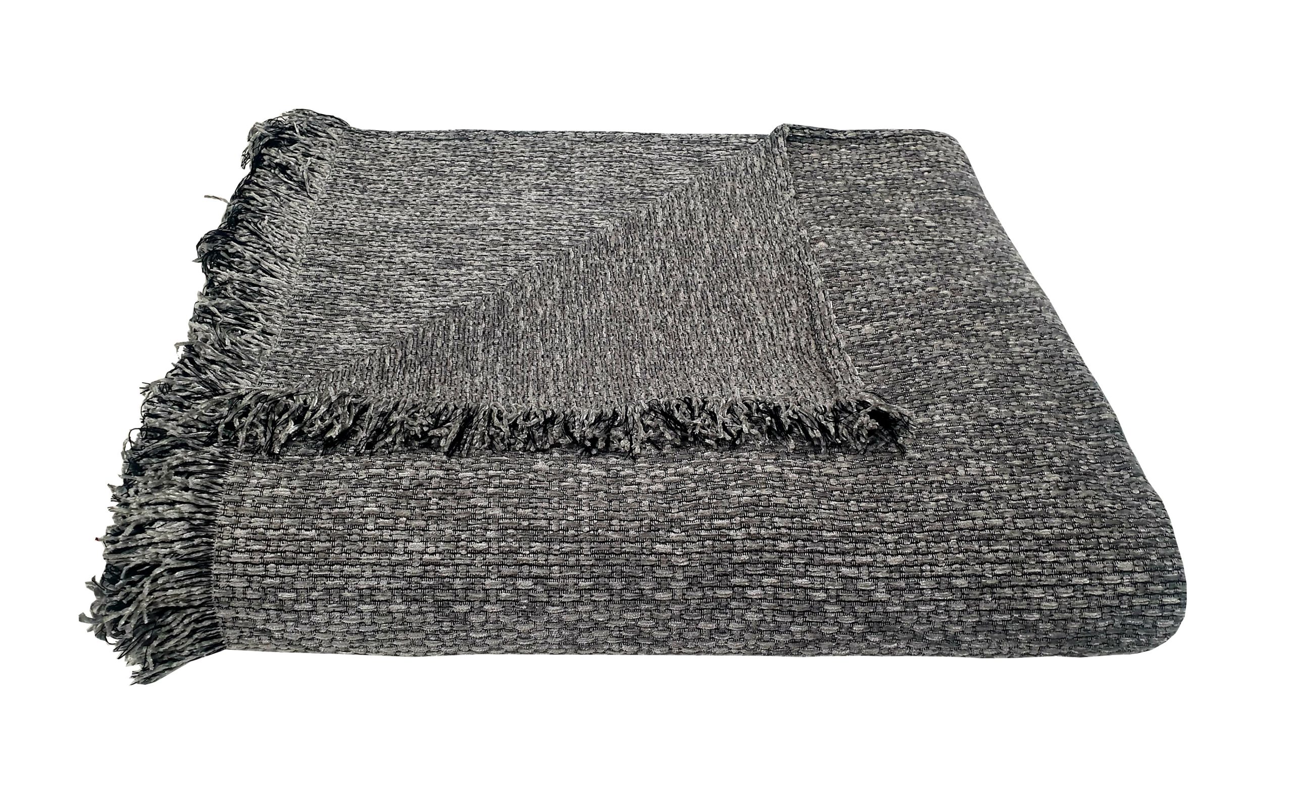 Ριχτάρι Acrylic-Polycotton Τριθέσιος 180×280εκ. Σενίλ Ψάθα Light Grey Komvos Home 7045536-7 (Χρώμα: Γκρι, Ύφασμα: 55% Acrylic-25% Cotton-20% Polyester) – KOMVOS HOME – 7045536-7
