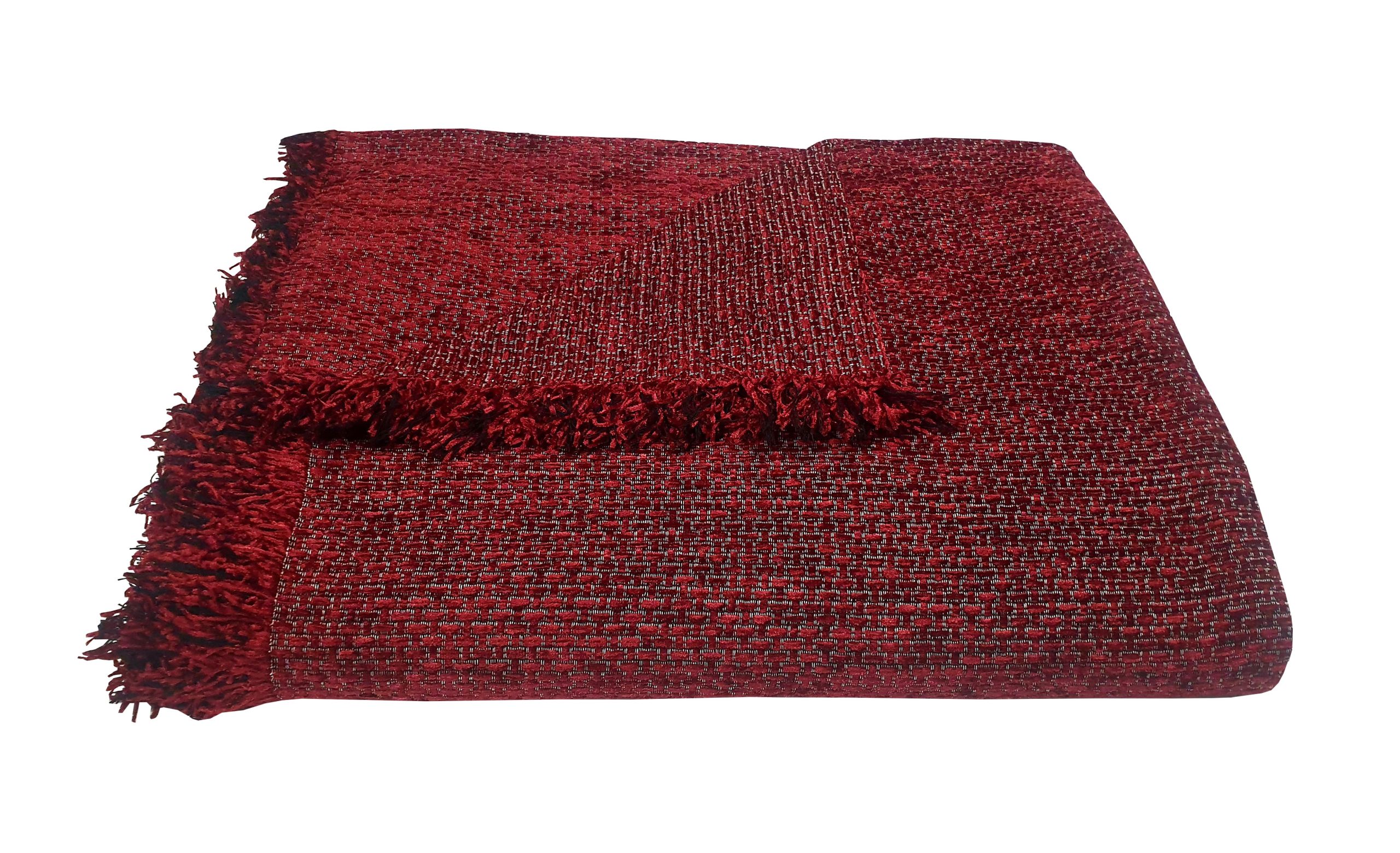 Ριχτάρι Acrylic-Polycotton Τριθέσιος 180×280εκ. Σενίλ Ψάθα Bordeaux Komvos Home 7045536-11 (Χρώμα: Μπορντώ , Ύφασμα: 55% Acrylic-25% Cotton-20% Polyester) – KOMVOS HOME – 7045536-11