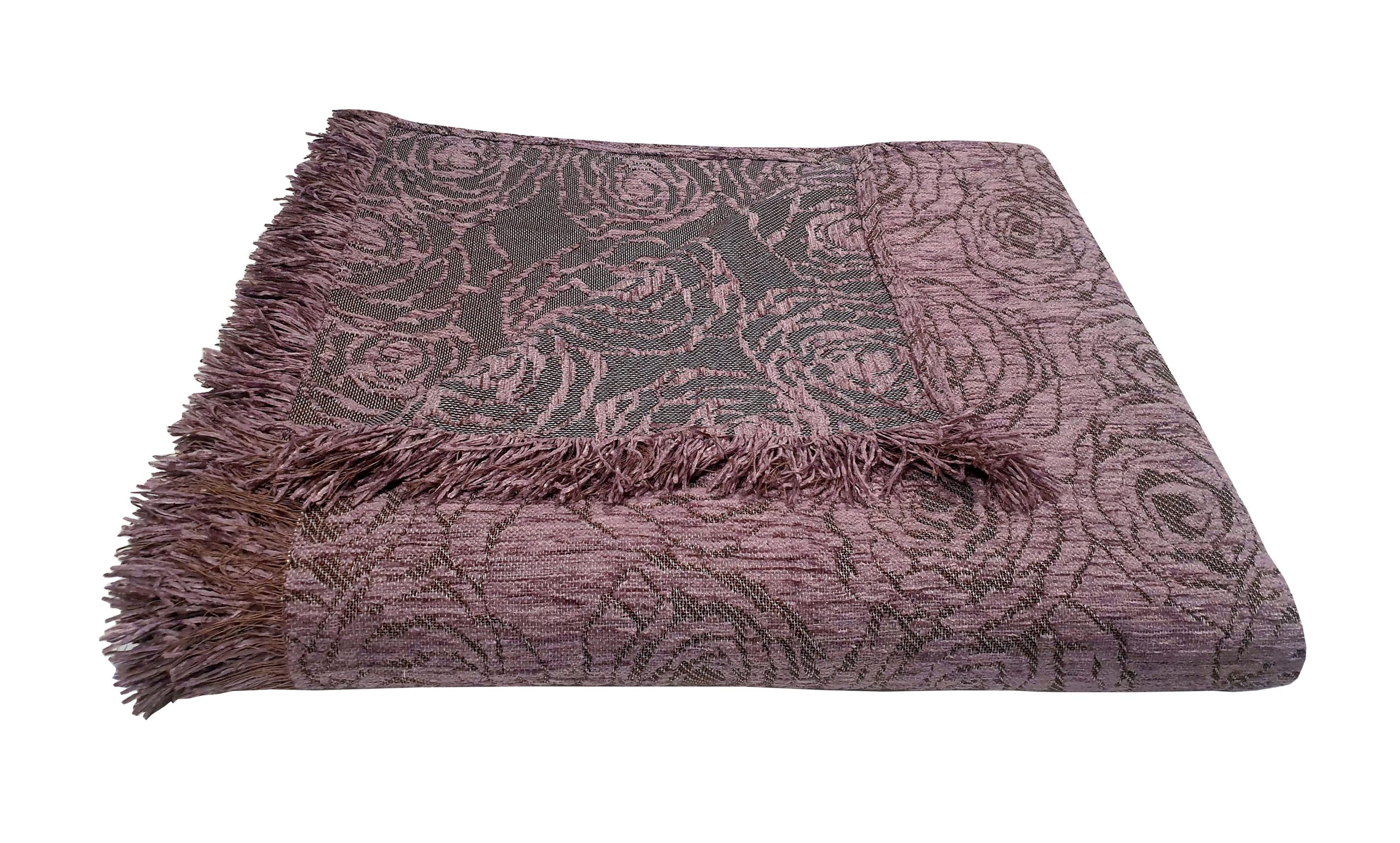 Ριχτάρι Acrylic-Polycotton Τριθέσιος 180×280εκ. Σενίλ Rose Lilac Komvos Home 7045536-2 (Χρώμα: Λιλά, Ύφασμα: 55% Acrylic-25% Cotton-20% Polyester) – KOMVOS HOME – 7045536-2