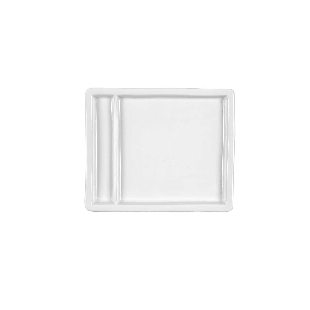 Πιάτο 2 Θέσεων Τετράγωνο Πορσελάνης Λευκό Art Et Lumiere 18x15x2εκ. 05951 (Υλικό: Πορσελάνη, Χρώμα: Λευκό) – Art Et Lumiere – lumiere_05951