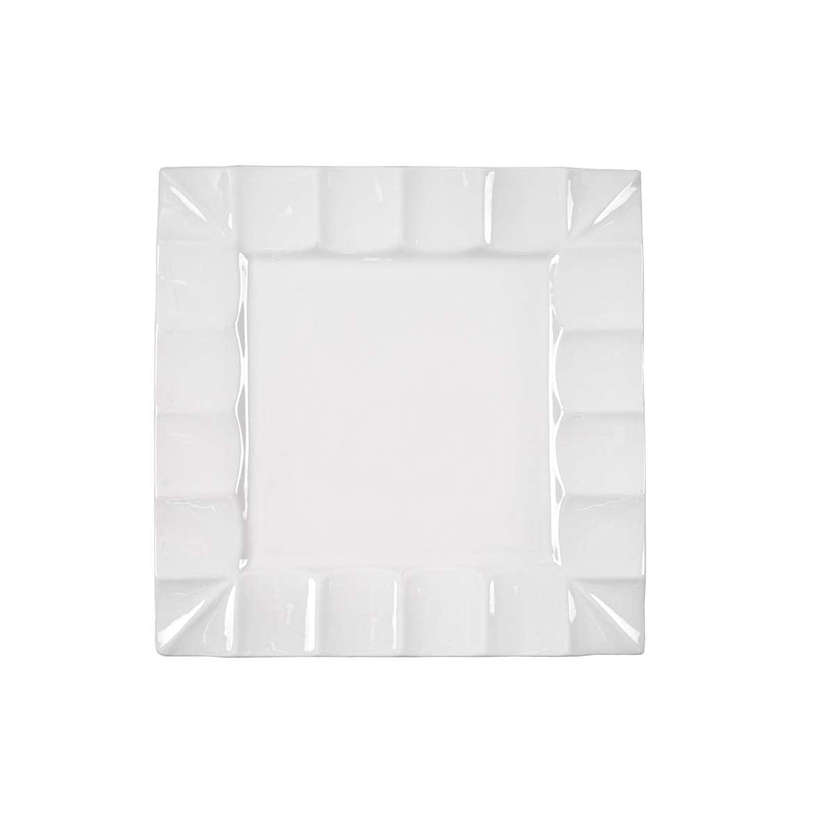 Πιατέλα Τετράγωνη Πορσελάνης Λευκή Art Et Lumiere 33x33x2,5εκ. 06853 (Υλικό: Πορσελάνη, Χρώμα: Λευκό) - Art Et Lumiere - lumiere_06853 138569