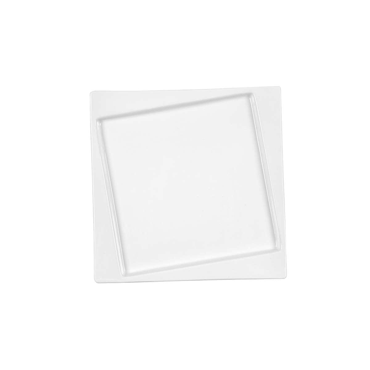 Πιάτο Φαγητού Τετράγωνο Πορσελάνης Λευκό Art Et Lumiere 26x26x2εκ. 06982 (Υλικό: Πορσελάνη, Χρώμα: Λευκό) – Art Et Lumiere – lumiere_06982