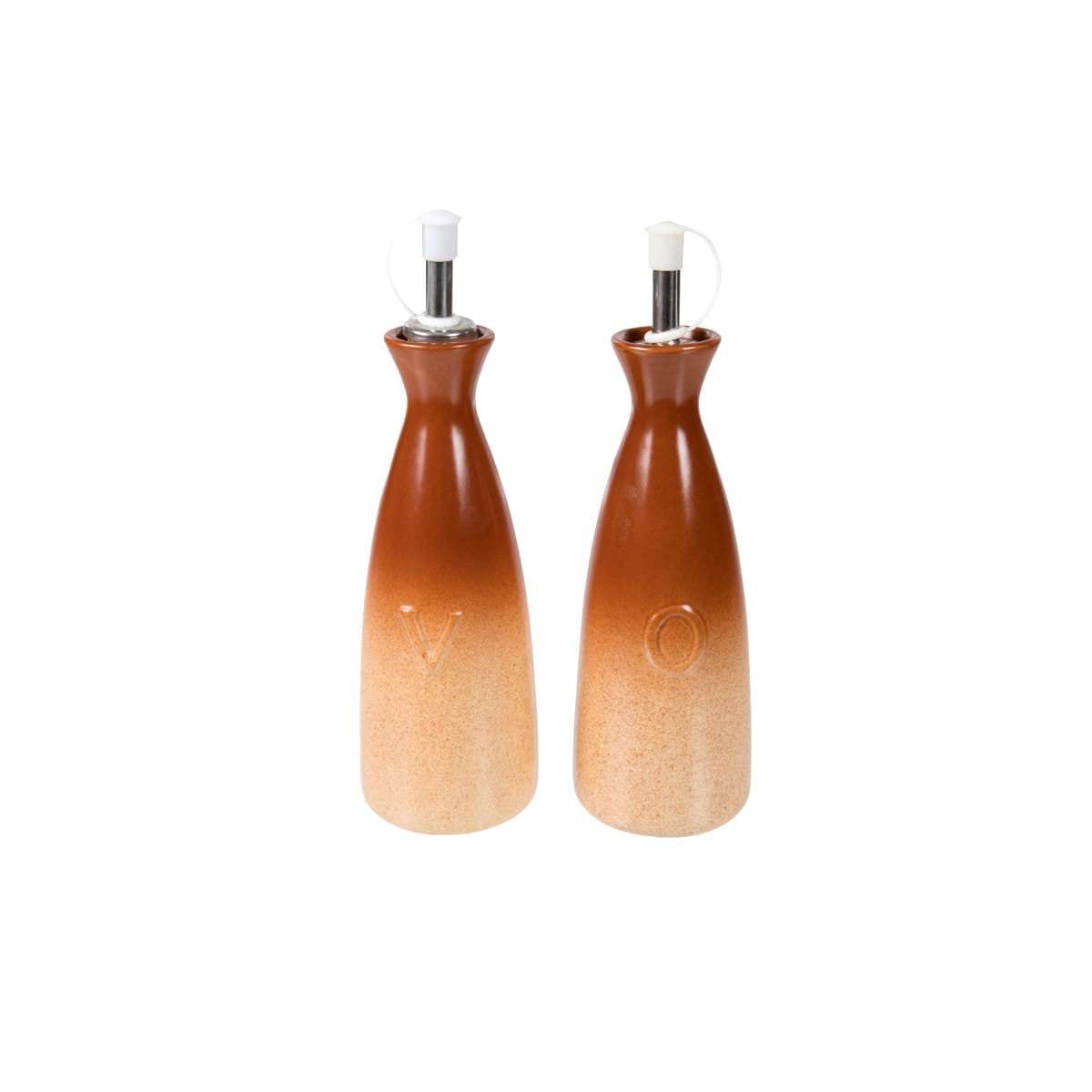 Σετ Λαδόξυδο Πορσελάνης Μπεζ-Καφέ Art Et Lumiere 260ml 09152 (Υλικό: Πορσελάνη, Χρώμα: Καφέ) – Art Et Lumiere – lumiere_09152