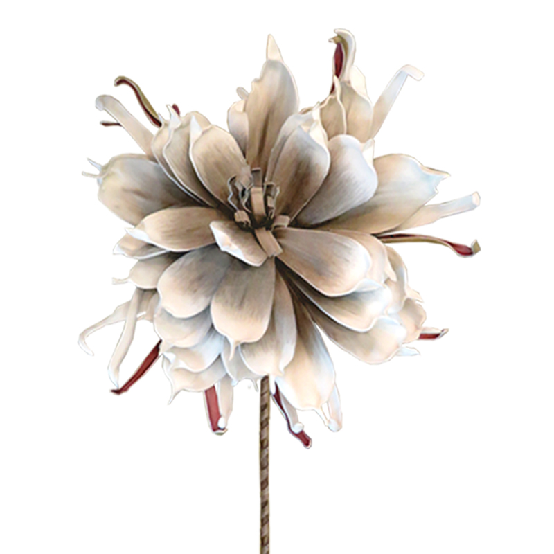 Λουλούδι Λευκό-Γκρι Art Et Lumiere 110εκ. 01388 (Σετ 6 Τεμάχια) (Χρώμα: Λευκό) - Art Et Lumiere - lumiere_01388 139167