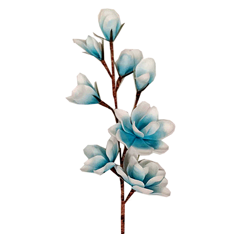 Κλαδί Με Λουλούδια Γαλάζιο-Λευκό Art Et Lumiere 80εκ. 10202 (Σετ 6 Τεμάχια) (Χρώμα: Λευκό) - Art Et Lumiere - lumiere_10202 139177