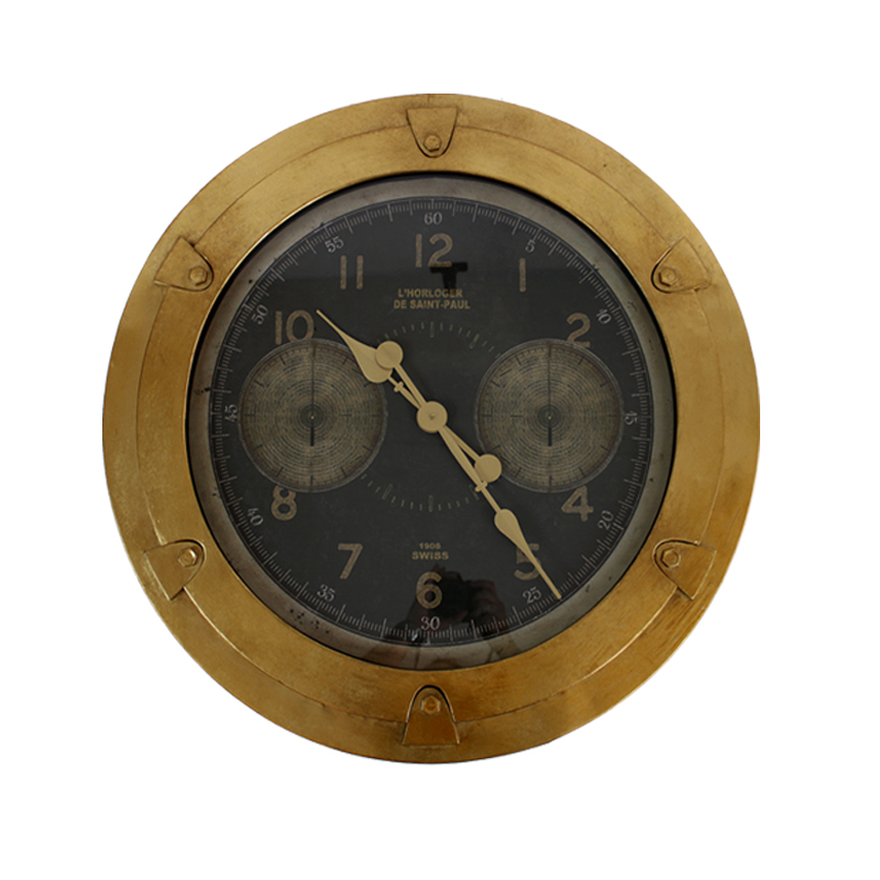 Ρολόι Τοίχου Μεταλλικό Χρυσό-Μαύρο Art Et Lumiere 70εκ. 10058 (Υλικό: Μεταλλικό, Χρώμα: Μαύρο) - Art Et Lumiere - lumiere_10058 139192