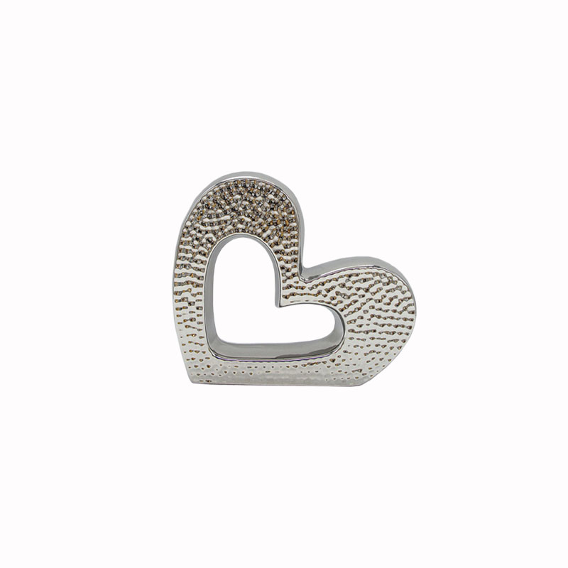 Διακοσμητική Καρδιά Κεραμική Ασημί Art Et Lumiere 20x4,5x16,5εκ. 20521 (Υλικό: Κεραμικό, Χρώμα: Ασημί ) - Art Et Lumiere - lumiere_20521 139535