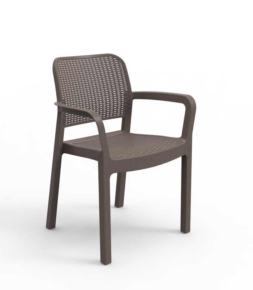 Πολυθρόνα Εξωτερικού Χώρου Wicker Samanna Cappuccino – Allibert – samanna-armchair-cappuccino