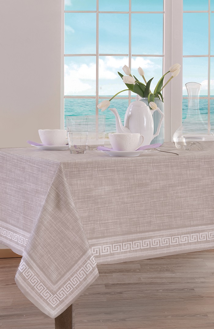 Τραπεζομάντηλο Βαμβακερό 160×220εκ. Med Makis Tselios (Ύφασμα: Βαμβάκι 100%, Χρώμα: Γκρι) – Makis Tselios – 501940123456