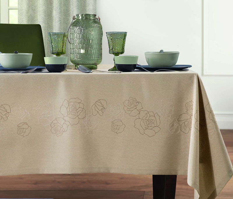Τραπεζομάντηλο Polyester 160×260εκ. Lesli Makis Tselios (Ύφασμα: Polyester, Χρώμα: Μπεζ) – Makis Tselios – 501520123456