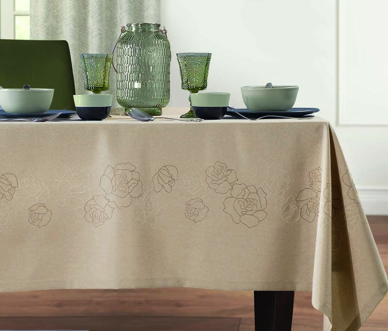 Τραπεζομάντηλο Polyester 140×180εκ. Lesli Makis Tselios (Ύφασμα: Polyester, Χρώμα: Μπεζ) – Makis Tselios – 501510123456
