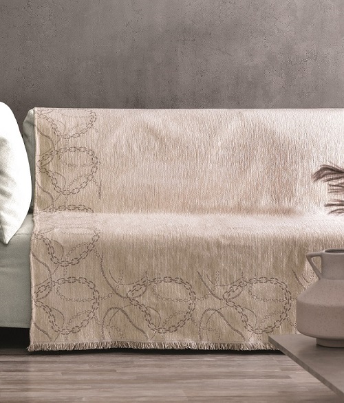 Ριχτάρι Σενίλ Τριθέσιος 180×300εκ. Cadena Beige 1 Makis Tselios (Ύφασμα: Chenille, Χρώμα: Μπεζ) – Makis Tselios – 205460123456